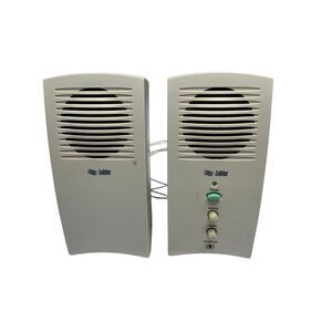 Labtec LCS-1015 Stereo PC Speakers Volume Treble Controls Gray Audio Accessories